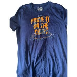 Under Armour blue protect the court shirt size large
